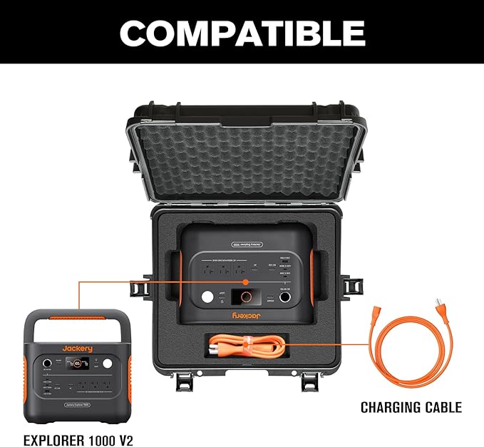 Hard Case for Jackery Explorer 1000 v2 - Portable Solar Generator Hard Shell Case: Waterproof Travel Carrying Storage Box for Jackery Explorer 1000 v2 Portable Power Station: for Camper &amp Adventur
