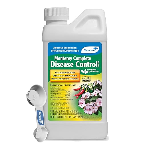 Monterey Complete Disease Control Bundled with Measuring Spoon - Fungicide &amp Bactericide for Control of Garden &amp Lawn Diseases - 1 Pint