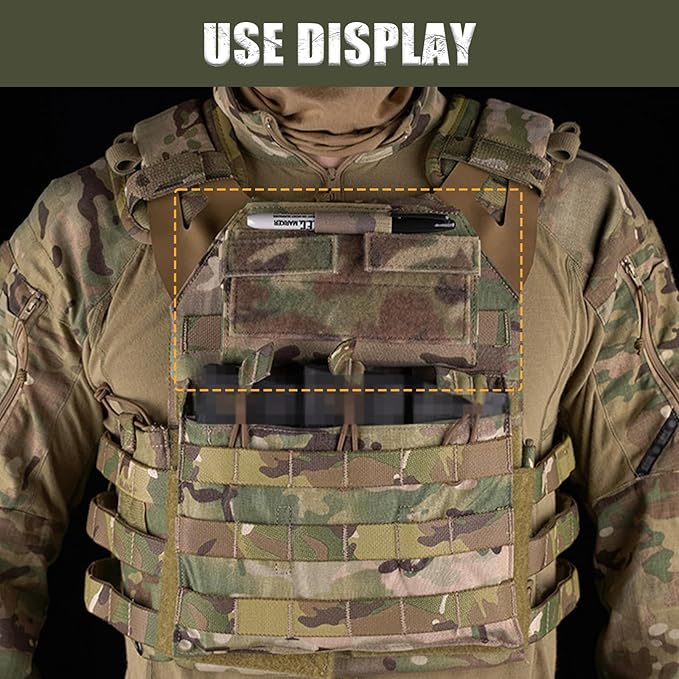 Tactical Phone Pack Holder for Men Lightweight Portable Phone Chest with MOLLE Strap for Outdoor Tactical Sports Plate Carrier Military Accessories Bag