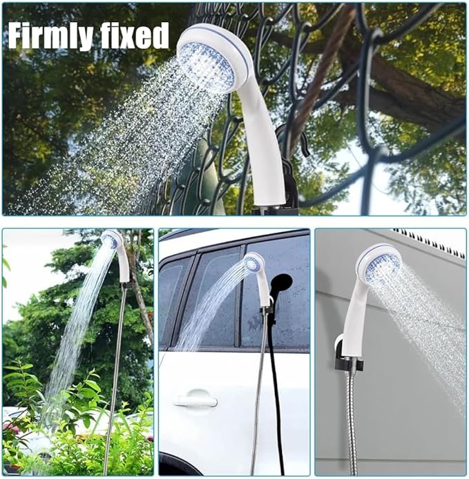 Portable Camping Shower with Adjustable Flow - for Easy &amp Convenient Outdoor Cleaning Pumps Water from Bucket Experience Refreshment Anywhere for Camping Hiking Car Washing Pet Cleaning