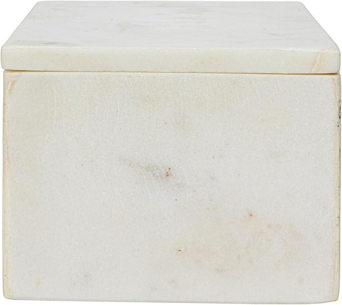 Bloomingville Marble Box Storage Container with Lid White