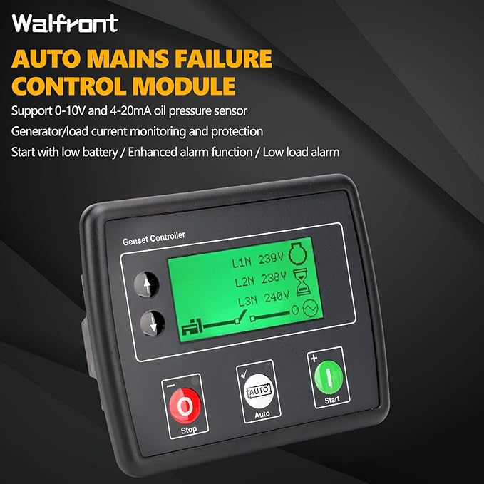 DSE4520 AMF Control Module Automatic Transfer Switch with LCD Display Generator Auto Start Controller Mains Failure Detection Self Starting Kit