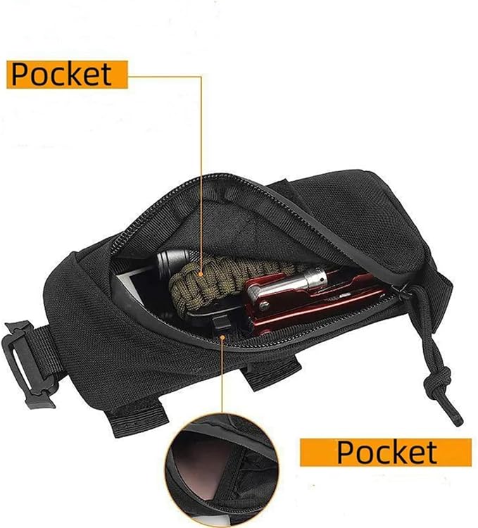 EDC Tactical Tool Storage Bag Molle Backpack Expansion Bag for Outdoor Sports Camping Hiking Hunting Accessories(Green)