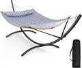 SUNCREAT Portable Outdoor Hammock with Stand Double Hammock with Stand for Outside Patent Pending Gray