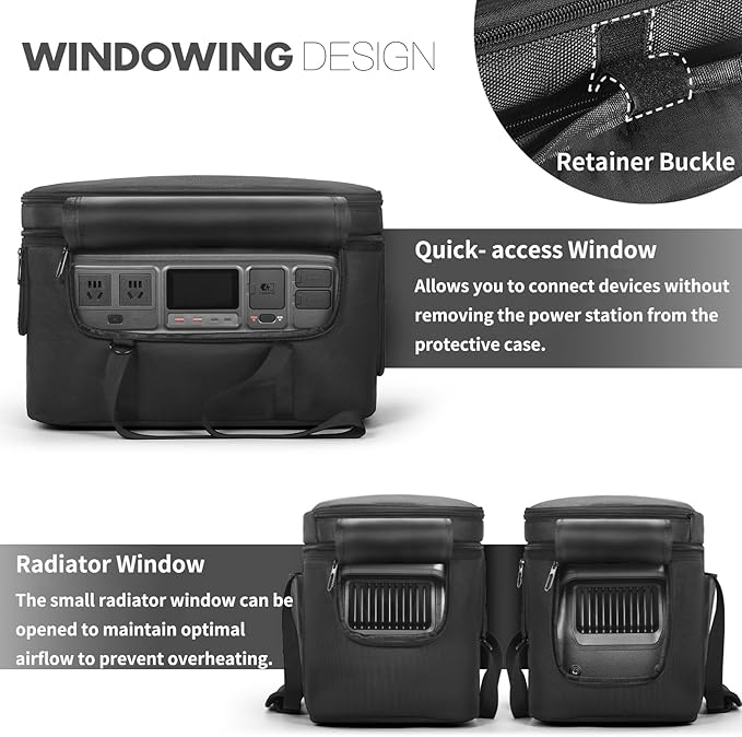 Soft Carrying Bag Compatible with DJI Power 1000 Portable Power Station Storage Case Cover for Outdoor Power Charging Cable and Accessories