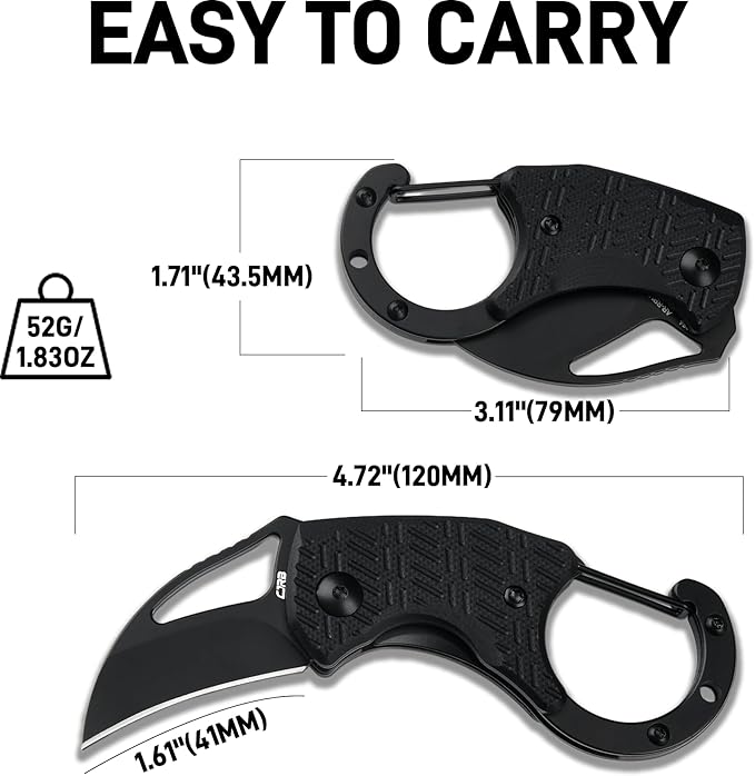 CJRB Anansi Small Pocket Knife 1.61'' AR-RPM9 Steel G10 Handle Folding Knives EDC for Men(1964)