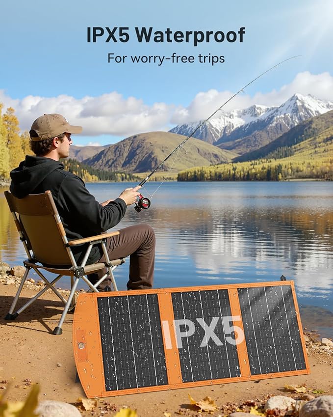 SOLUPUP Solar Panels 30W Portable Foldable Solar Charger with 5V USB-A and USB-C Fast Charging Compatible with iPhone iPad Samsung Power Banks IPX5 Waterproof Perfect for Camping Hiking Outdoor