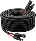 Solar Panel Extension Cable - 8AWG 20FT Solar Wire with Female &amp Male Waterproof Connector Flame Retardant Protective Sleeving PV Wire for RV Photovoltaic Systems Home Boat Solar Panels Car