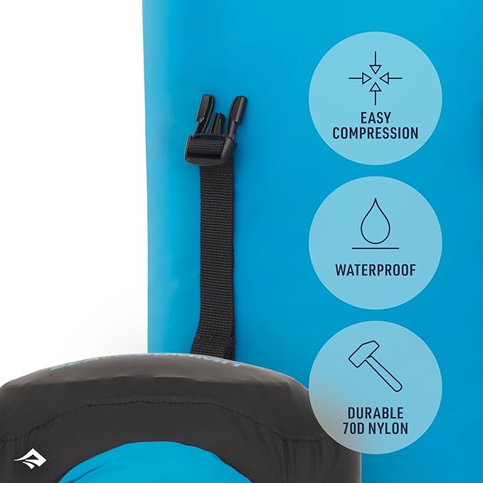 Sea to Summit eVac Compression Dry Bag Waterproof Compression Sack 5 Liter High Rise Grey