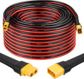 MOOKEERF XT60 Extension Cable 10AWG 100FT XT60 to XT60 Cable with Male to Female Connector for Portable Power Station Solar Panel RC Battery