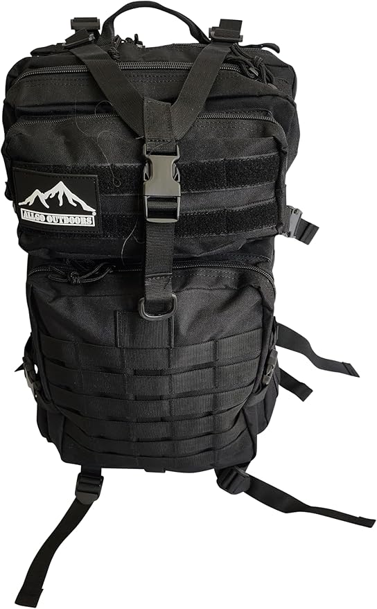 Tactical Assault Bugout Backpack 45L Molle Bag Bug 3 Day Bugout Bag Military Syle (Black)