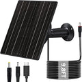 Zivif 10W Solar Panel for 5V/12V Security Camera &amp Trail Cameras Solar Charger with DC 5.5×2.1mm 4.0×1.7mm &amp 3.5×1.35mm &amp USB-C Connecter with 10400mAh Battery 360° Mount 9.8ft Cable