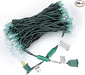 100 Counts Cool White LED Christmas Lights – 50ft 5mm White Christmas Lights Outdoor Commercial Grade Waterproof Indoor Christmas Tree Decorations Green Wire Mini String Lights UL IP:65