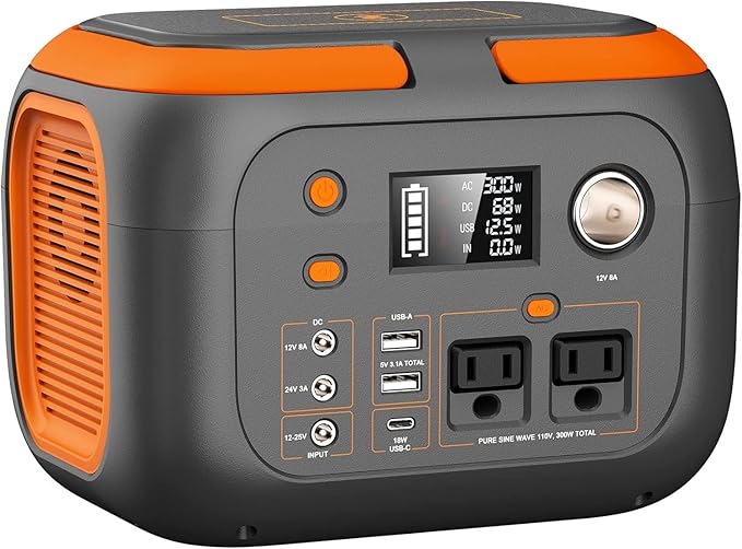 SinKeu 300W Portable Power Station 260Wh/70400mAh Outdoor Solar Generator Mobile Lithium Battery Pack 110V Outlet Solar Power Banks Camping Power Supply for Laptop Hurricane Supplies