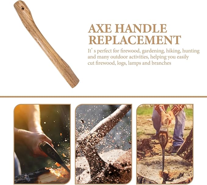 Wood Replacement Handle for Camp 14.6 Inch Hatchet Handle Replacement Hickory Hatchet Handle Replacement 37x4.5cm