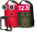 Earth Pak Waterproof Dry Bag - Roll Top Waterproof Backpack Sack Red 55L &amp Forest Green 55L