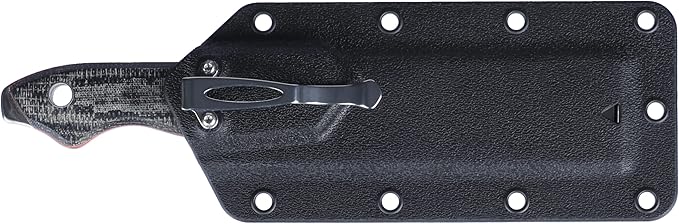 CRKT Razel Fixed Blade Knife with Sheath: D2 Blade Steel with Plain Edge Micarta Handle 4037