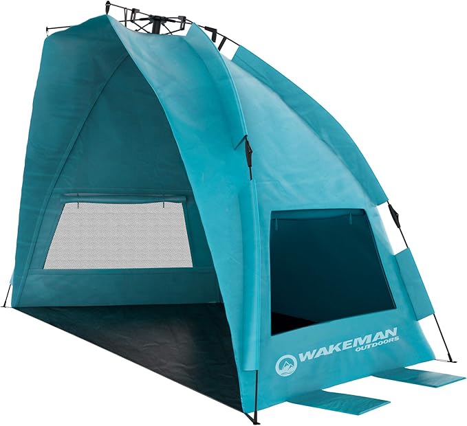 Beach Tent Sun Shelter - UPF50+ UV Protection Portable Sun Canopy for Beach Cabana - 2-3 Person Pop Up Beach Tent - Beach Essentials by Wakeman