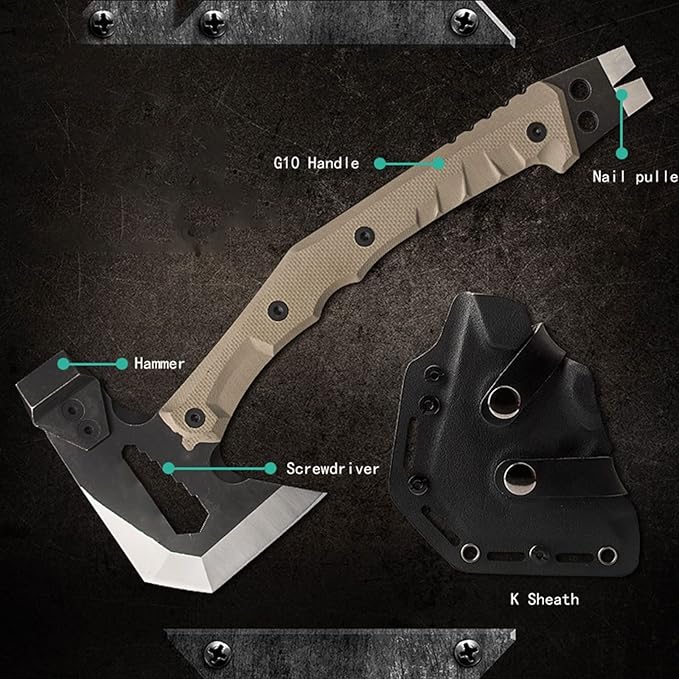 Camping Axes Outdoor Camping Survival Tourism Axe Axe Tactical Multi-Function Hunting Tool Tomahawk Hammer