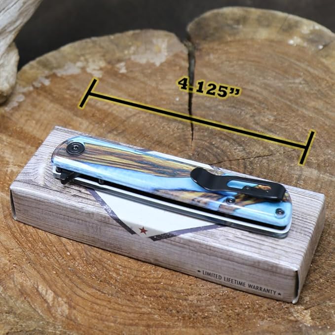 WHISKEY BENT HAT CO. Swift Assist Pocket Knife 7.45 Overall Length 440C Steel Blade (Spring Branch)
