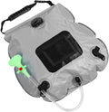 Alipis 20l Portable Camping Solar Shower Bag with Temperature Indicator Grey Solar Heated Outdoor Shower for Hiking Beach and Travel