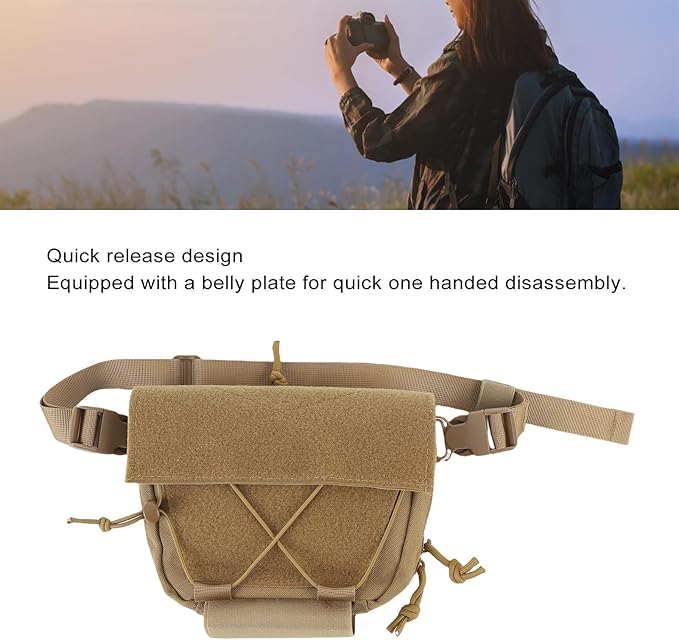 Drop Pouch Oxford Cloth Sub Abdominal Carrying Kit Bag Utility Tool Pouch Fanny Pack with Adjustable Waist Strap for Chest Rig Vest