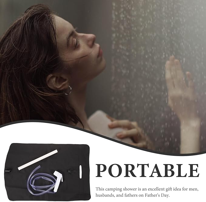 Toddmomy Portable Camping Shower Bag Outdoor Shower Foldable PVC Water Storage Bag Lightweight for Hiking and Travel