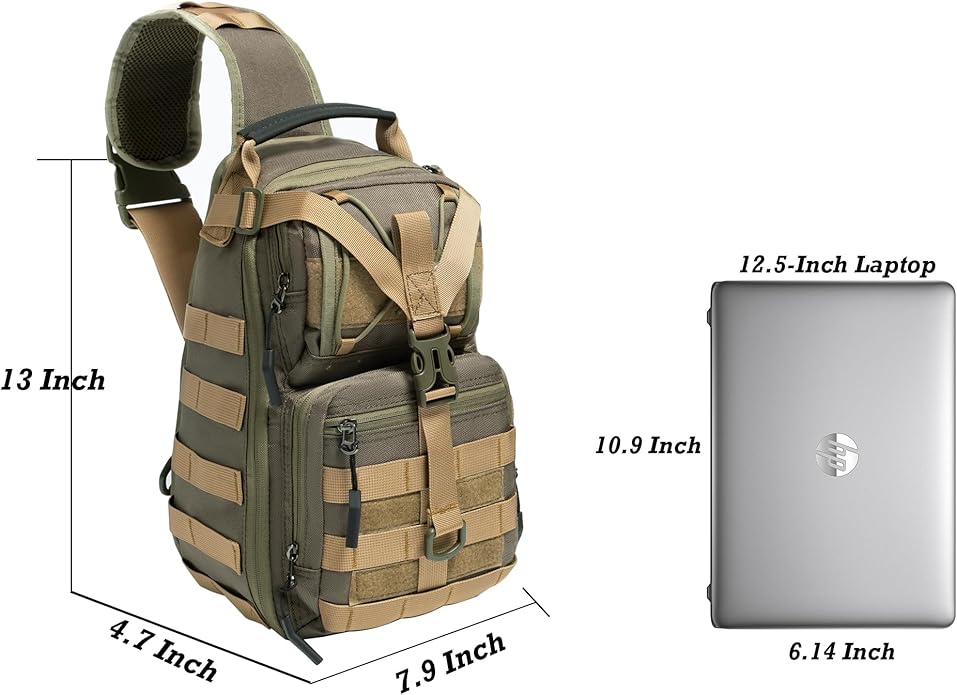 NICGID Tactical Military Backpack Daypack Molle Army Assault Pack Bug Out Bag Travel Fishing Hiking Trekking Rucksack