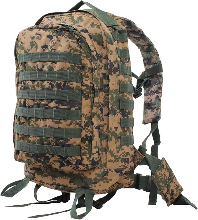 Rothco MOLLE II 3-Day Deployment Pack - Versatile Gear Bag for Extended Excursions Woodland Digital Camo