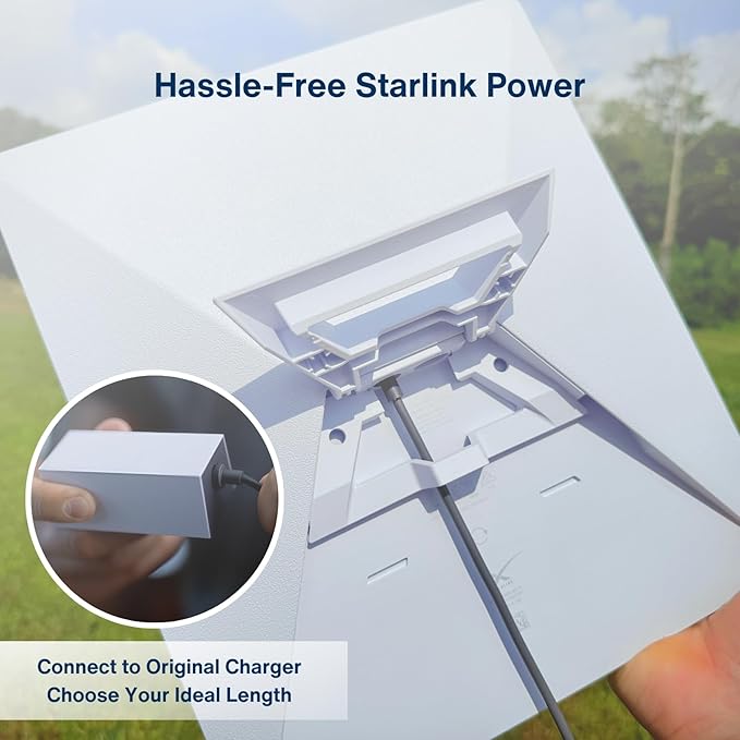 DC to DC Power Cable Cord 19AWG for Starlink Mini 10M/33FT Waterproof Barrel Jack Heat Resistant to 90°C Compatible with Starlink Power Adapter 60W 30V/2A Multiple Lengths Available