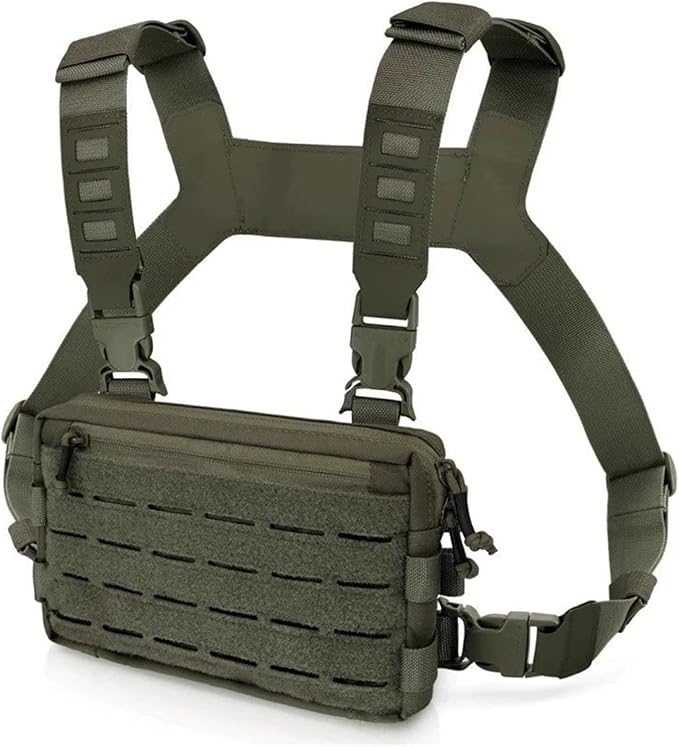 Genérico Compatible For Tactical Chest Bag Shoulder Bags Waterproof Hiking Vest Multifunctional Outdoor Backpack(Green)