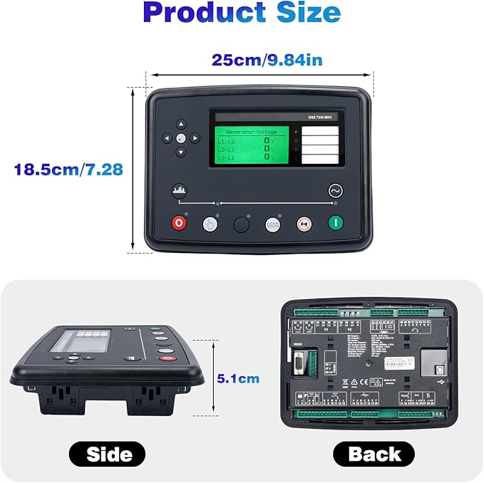 DSE7310 MKII Auto Start Control Module Suitable for a Wide Variety of Single Diesel or Gas Gen-Set Applications LCD Display Controller Panel