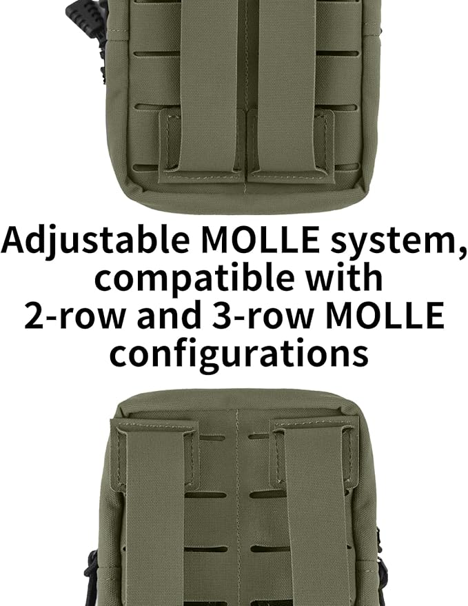 Tactical EDC Pouch Molle Utility Pouch Gadget Organizer Holder Bag Phone Holster Waist Pack Admin Pouch Tool Pocket for Outdoor Hunting