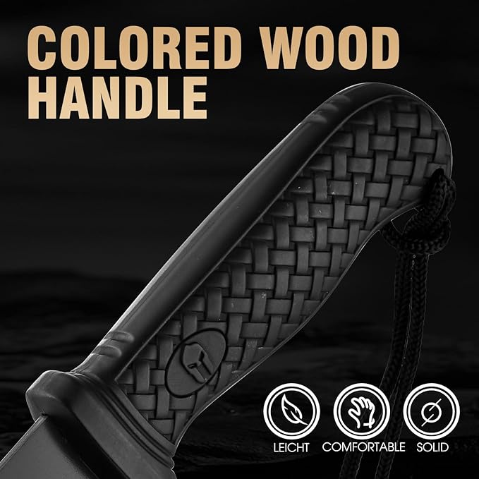 Fixed Blade Hunting Knife with Sheath - 11.89 Inch Full Tang Survival Knife ABS Handle &amp Brushed Blade for Camping Hunting Outdoor Gift (7.6 oz) (Shadow-A)