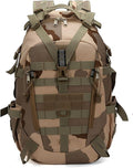Lawaia Military Tactical Backpack for Men - Large Capacity Night Reflective Strip Ideal for Camping and Work (khaki cp2)