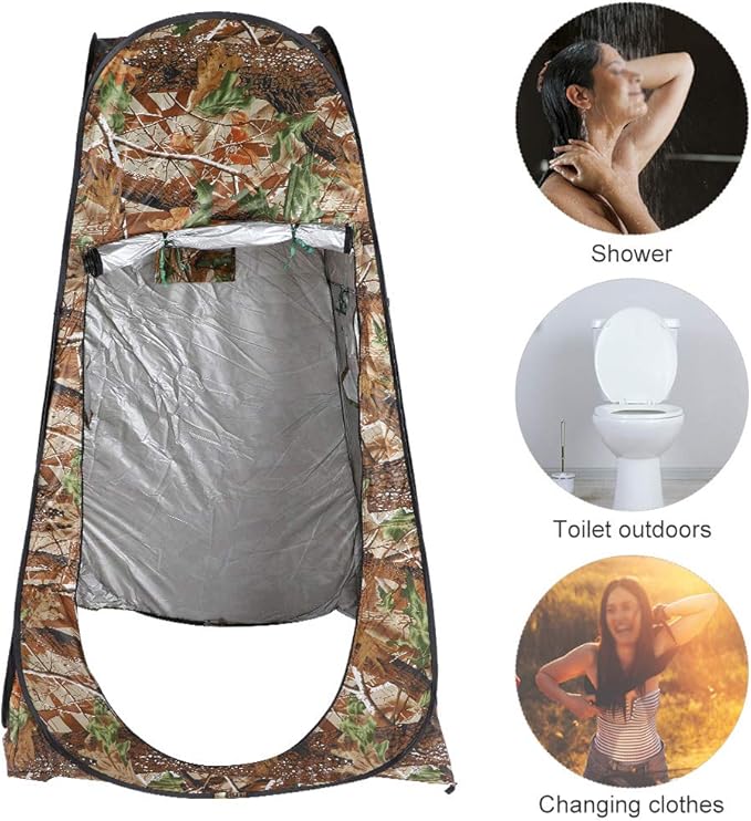 Camping Shower Tent Tape Cloth Shower Tents for Camping Portable Pop-up Shower Tent for Hiking Picnic and Camping