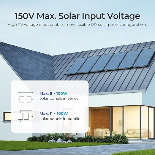 Renogy 60A MPPT Solar Charge Controller 12V/24V/36V/48V Auto 150V Maximum Solar Input Compatible with Lithium AGM Gel Batteries for Home RV Marine Workshop Rover Lite 60A
