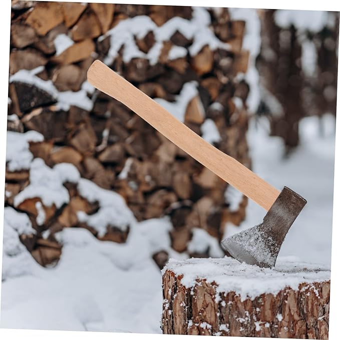Wooden Axe Handle Replacement for Outdoor Chopping Sturdy Anti-Slip Grip Suitable for Hatchets and Firewood Splitting