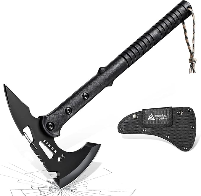 Freelander Hatchet Sharp Outdoor Axe Portable Camping Axe with Clip and Sheath Durable Hatchet for Camping Hiking and Outdoor Use with Comfortable Handle for Men Women