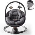 Baby Swings for Infants FasonBaby Electric Baby Swing with 10 Preset Melodies 5 Speeds Remote Control and Bluetooth - Portable Infant Swing for Indoor and Outdoor(Black)