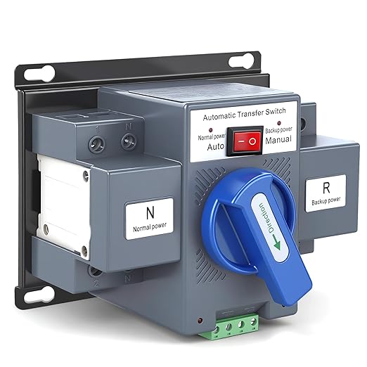 220V 63A Dual Power Automatic Transfer Switch ATS 2P 50/60Hz Generator Changeover Switch