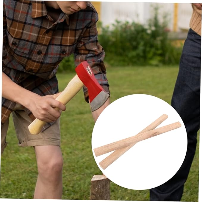 Mipcase 2Pcs Durable Hatchet Handles Flat Replacement Axes for Camping Chopping for Woodworking Outdoor Tasks Sturdy Reliable Design
