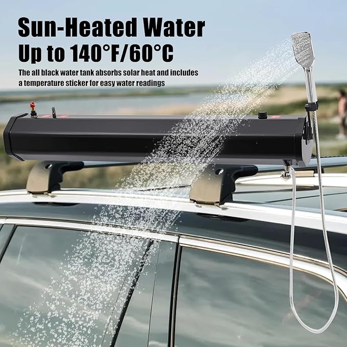 Pressurized Water Tank with Shower for Overlanding and Camping Portable Water Storage for Outdoor Activities