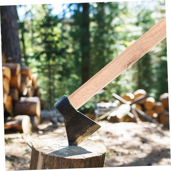 NUOBESTY 2pcs Replacement Axe Handle for Camping Wooden Hatchet Handle Installation Supplies