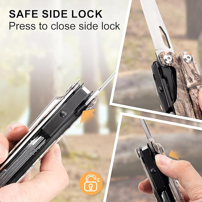 Multitool - 26 in 1 Multi Tool Pliers with Pocket Knife Bottle Opener Saw EDC for Survival Camping Hunting and Hiking Stainless Steel