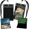 StoreSMART - Fisherman &amp Boating Wallet Set - 2 Plastic Zippered Wallets w/Lanyards 2 Plastic Folding Card Holders