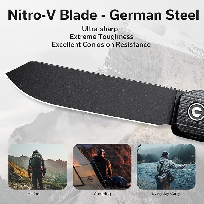 CIVIVI Sendy 3 In 1 Multitool Pocket Knife With Tweezers and Toothpick Ben Petersen designed Folding Knife for EDC Camping Daily Use Perfect Gifts for Men Women C21004B-2