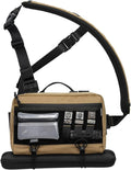TACTICAL_GEEK L3 Pro EDC Crossbody Bag Chest Bag with Adjustable StrapDaily Carry Sling Pack Large Capacity Daypack Organizer for Camera Drones（T500 Coyote Tan）