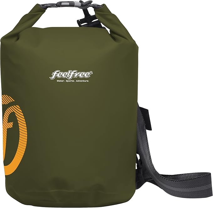 FEELFREE Dry Tube Waterproof Bag Perfect for Kayaking Boating Water Sports (Olive 15 Liter)