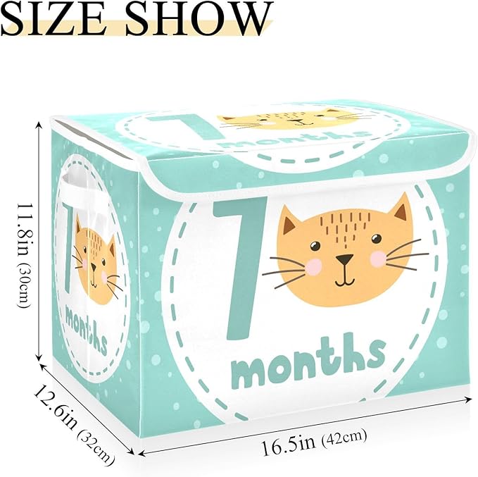7_months Storage Box with Lid Collapsible Bed Storage Qt Storage Container for Home Studyroom Home Decor